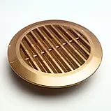 Кругла вентиляційна решітка для натяжних стель - 100мм.(метал.золото), для стельової вентиляції, фото 2