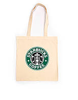 Эко-сумка шоппер Старбакс Starbucks розпись ручная работа