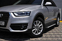 Боковые пороги для Audi Q5 2008-2017 Allmond Grey