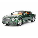 Машинка Bentley Continental моделька іграшка металева колекційна 20 см Зелений (59891), фото 3