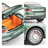 Машинка Bentley Continental моделька іграшка металева колекційна 20 см Зелений (59891), фото 7