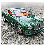 Машинка Bentley Continental моделька іграшка металева колекційна 20 см Зелений (59891), фото 9