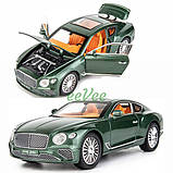 Машинка Bentley Continental моделька іграшка металева колекційна 20 см Зелений (59891), фото 10
