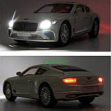 Машинка Bentley Continental іграшка моделька металева колекційна 20 см Білий (59892), фото 5