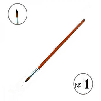 Пензель мальовничий (синтетика) "Neo Line" 2201-CHNR кругла № 1 605529 G-Rich