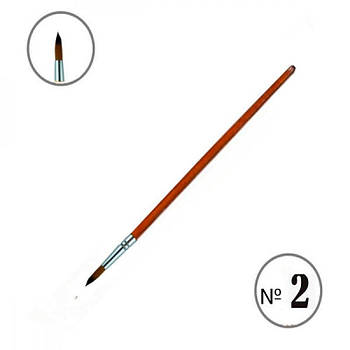 Пензель мальовничий (синтетика) "Neo Line" 2202-CHNR кругла № 2 605530 G-Rich