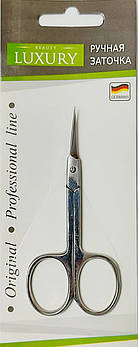 Ножиці для шкіри Luxury 20 мм. загнуті для кутикули spc05