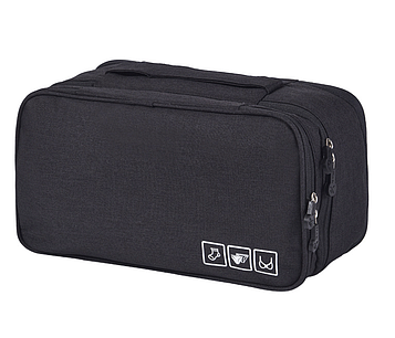 Органайзер для білизни дорожній / Дорожня  косметичка /  Органайзер водонепроникний Чорний