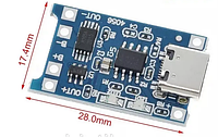 Плата заряда-разряда type-c TP4056 литиевых. аккумуляторов.от 2шт