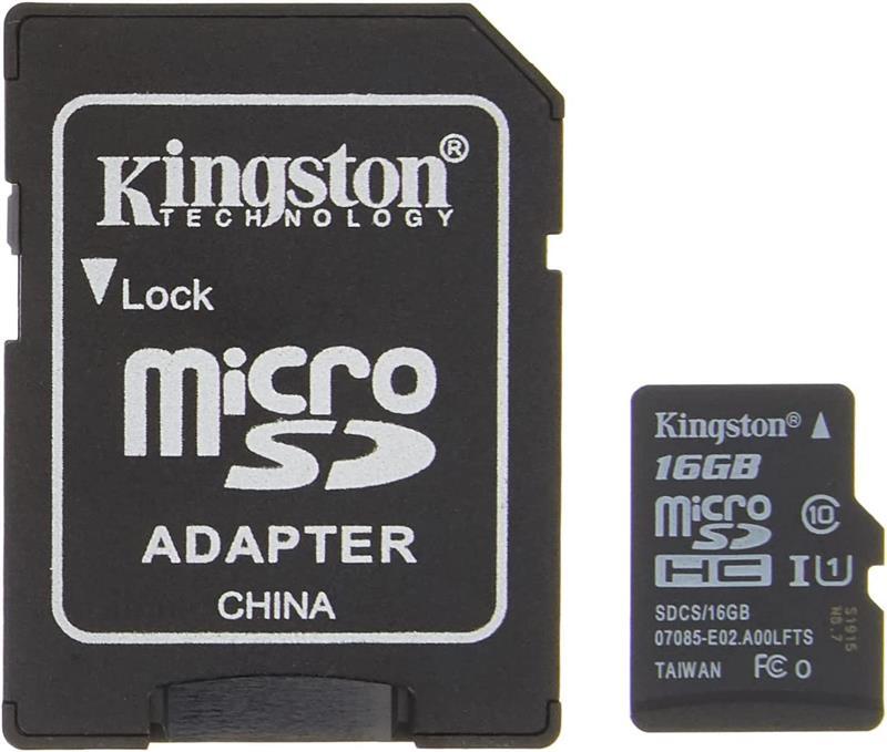 Картка пам'яті MicroSDHC 16 GB UHS-I Class 10 Kingston Canvas Select + SD-адаптер (SDCS/16GB)