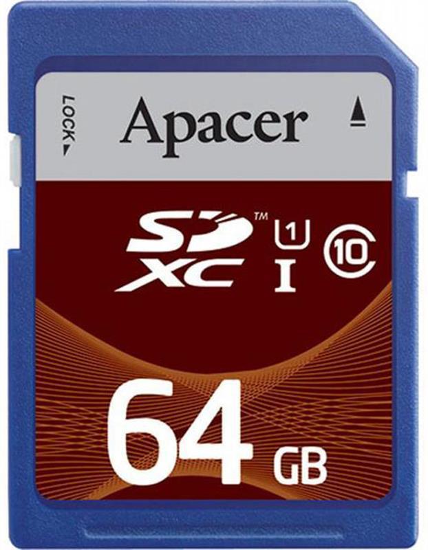Картка пам'яті SDXC 64 GB UHS-I Class 10 Apacer (AP64GSDXC10U1-R)