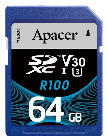 Картка пам'яті SDXC 64 GB UHS-I/U3 Class 10 Apacer (AP64GSDXC10U7-R)