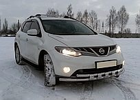 Пороги труби з проходами d60 2 шт. неірж Nissan Murano 2004-2008