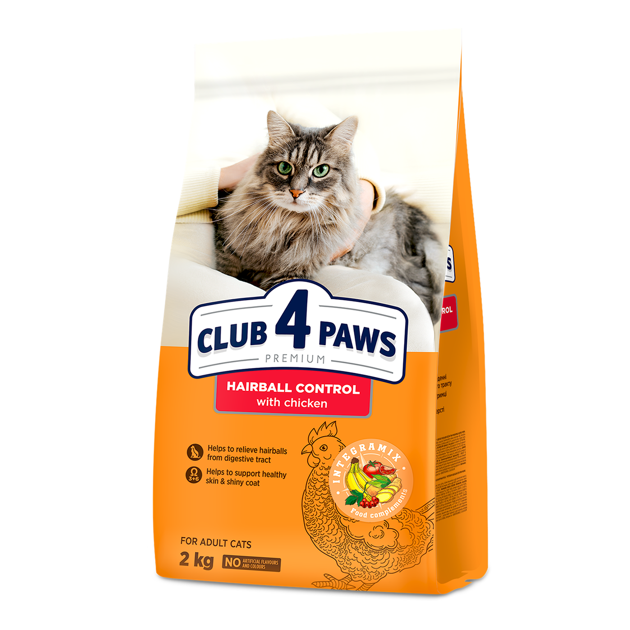 Клуб 4 лапи Преміум Hairball - корм для кішок з ефектом виведення шерсті 2 кг