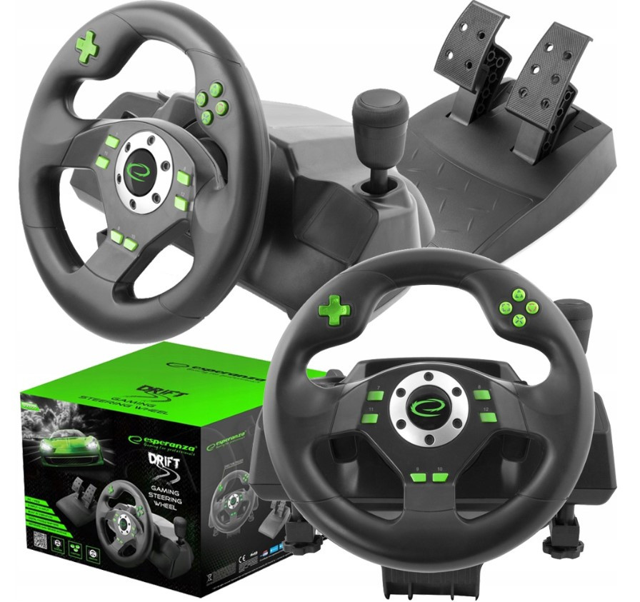 Ігрове кермо для комп'ютера Esperanza EGW101 Drift (Польща), фото 1