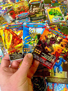 Колекційні картки людина павук герої та лиходії 2008-2009 року випуску карткова гра