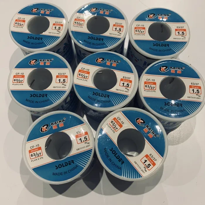 Припій KAINA CF-10 Sn63Pb37 з безвідмивним флюсом 2% діам. 1,5 мм 450г, фото 1