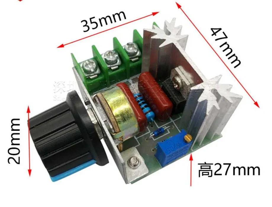 Регулятор потужності AC — димер 2000 W 220V фазовий симісторний BTA-16