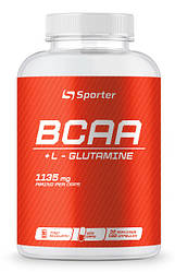 Амінокислота Sporter BCAA + L- glutamine - 180 капс