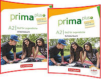 Prima plus A2. Schülerbuch+Arbeitsbuch. Комплект книг з німецької мови. Підручник+Зошит. Cornelsen
