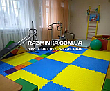 Синьо-жовті татамі 20мм, 1м*1м | м'яка підлога пазл, буд мат, фото 3