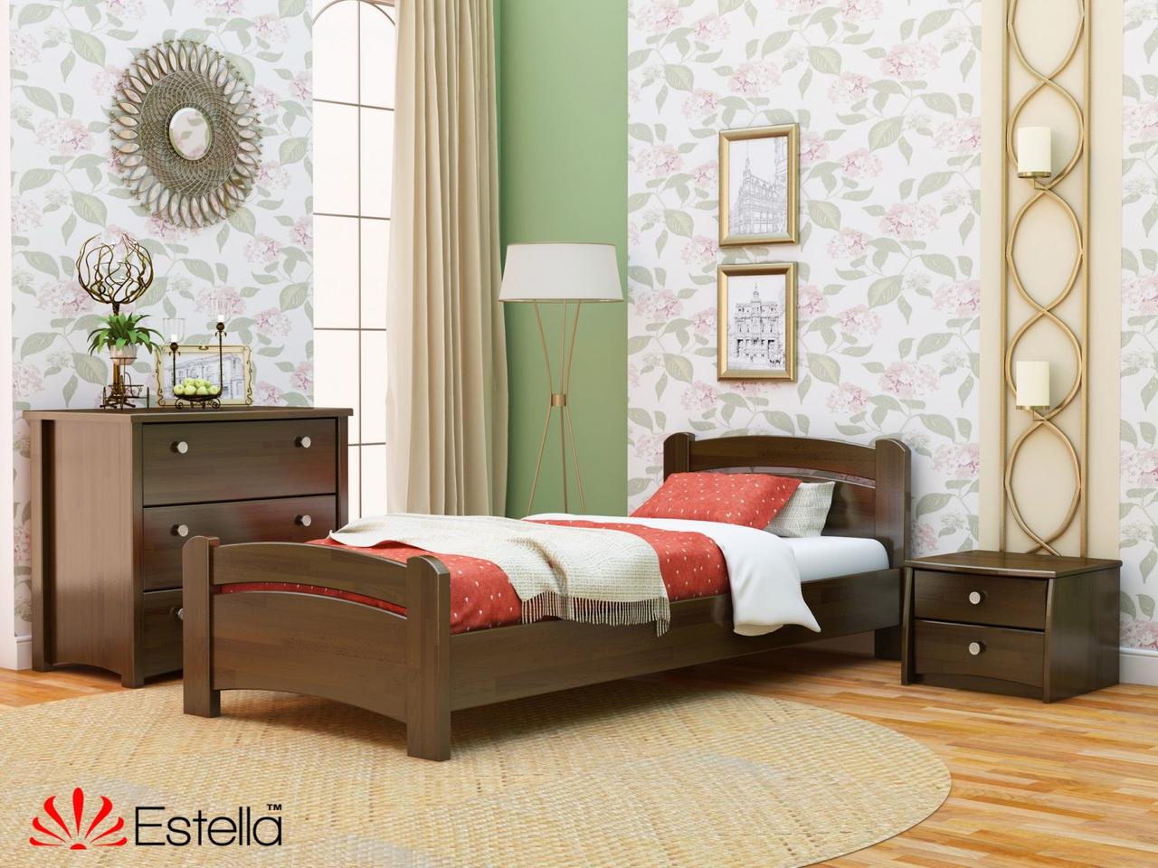 Ліжко двоспальне дерев'яне Венеція Бук Щит