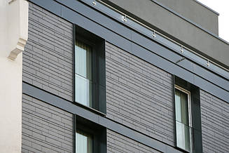 Вентильований фасад зі сланцю для високих будівель, вертикальна кладка 40*22 см