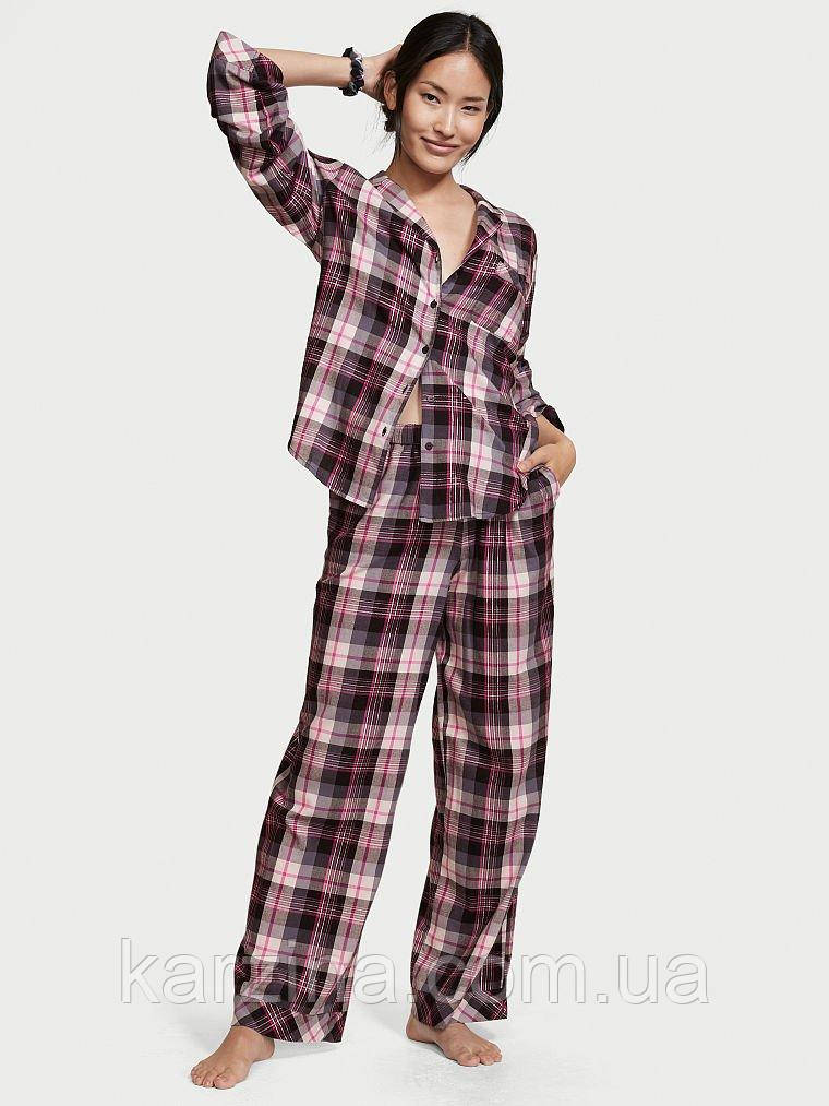 Фланелева піжама р. XS Regular  Victoria's Secret Flannel Long PJ Set