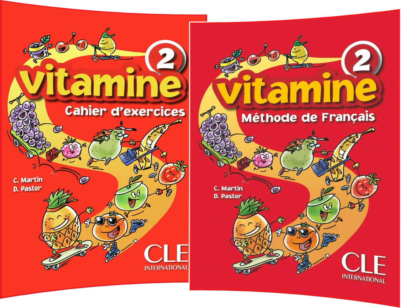 Vitamine 2. Livre+Cahier d'activités. Комплект книг французької мови. Підручник+Зошит. CLE International