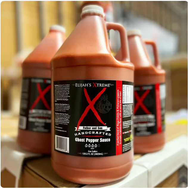 Гострий соус ELijah's Ghost Pepper Sauce One Gallon, BIG, 3820мл.