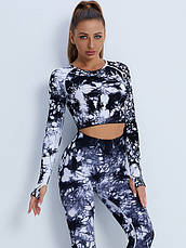 Рашгард з вирізом під палець S, Тай-Дай Білий (топ з довгим рукавом), фото 2