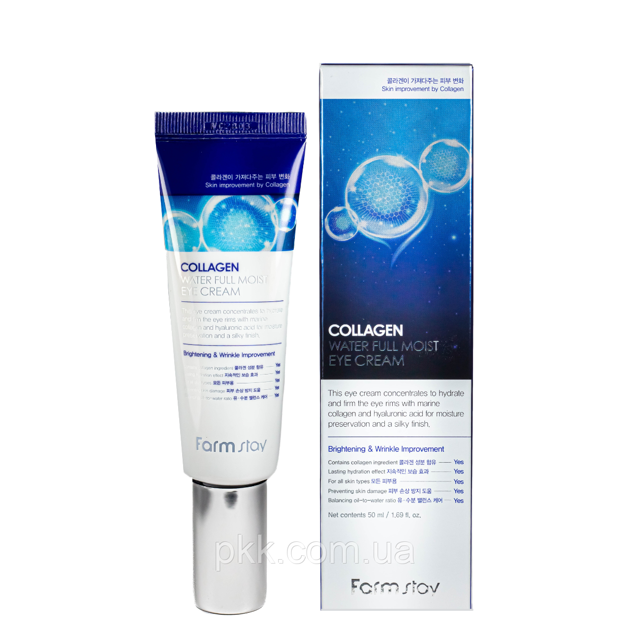 Крем для шкіри навколо очей з колагеном FarmStay Collagen Water Full Moist Eye Cream