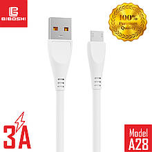 Кабель Biboshi A28 USB - Micro-USB 1m 3A white