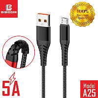 Кабель Biboshi A25 USB - Micro-USB 1m 5A black