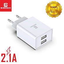 Мережевий зарядний пристрій Biboshi C01 2 USB 2.1A white