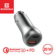 Автомобильное зарядное устройство Biboshi Z04 1 USB 1 Type-C PD-20W silver