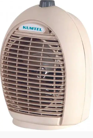 Якісний побутовий тепловентилятор нагрівач Kumtel HF-6331 дуйчик бежевий, фото 1