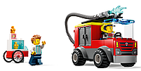 Конструктор LEGO City Пожежне депо та пожежна машина 153 деталі (60375), фото 5