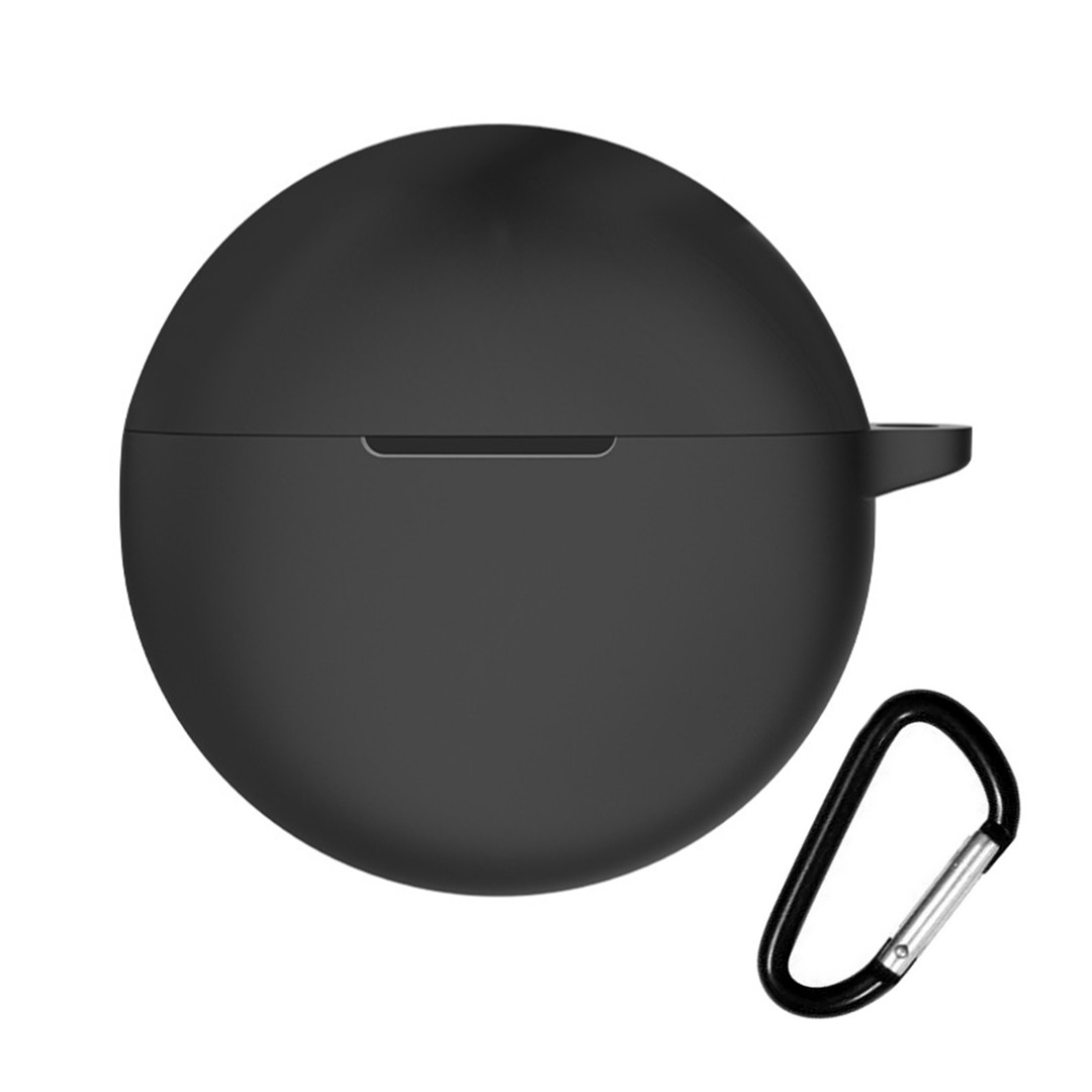 Силіконовий чохол для навушників Oppo Enco Buds 2 (ete41) | чохол + какрабін | чорний