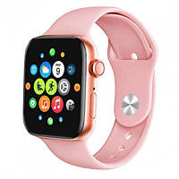 Смарт-часы Smartwatch T500 розовый звонки, пульс, давление, кислород
