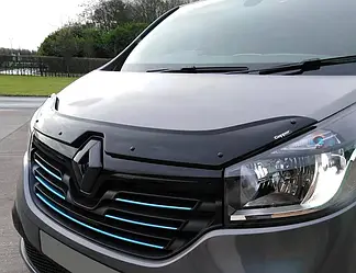 Дефлектор капота (мухобійка) (2015-2019, EuroCap) для авто. Renault Trafic 2015↗ рр.