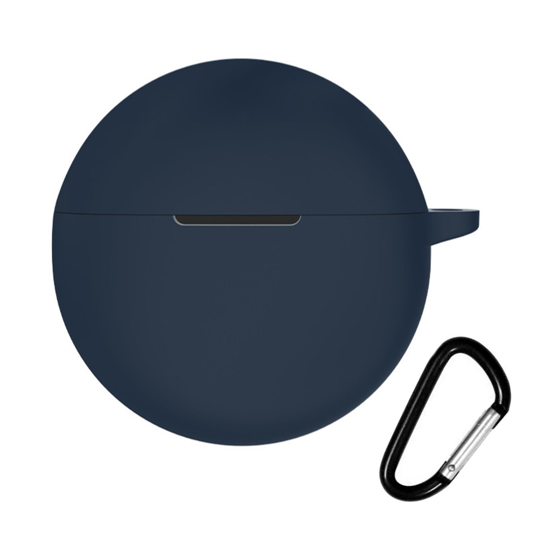 Силіконовий чохол для навушників Oppo Enco Buds 2 (ete41) | чохол + какрабін | синій