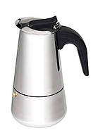 Гейзерная кофеварка Empire Stainless Steel 200мл на 4 чашки кофеварка гейзерного типа