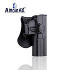 Кобура пластикова Amomax для Glock 19/22 Олива, фото 9