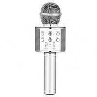Беспроводной микрофон для караоке Wester WS-858 с динамиком и Bluetooth качественный звук