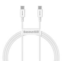 Кабель Baseus Superior Series Fast Charging Data Cable Type-C to Type-C 100W 1m White (CATYS-B02)