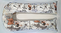 Наволочка на подушку для беременных и кормления ребенка U-340 расцветка "Париж"