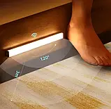 Світильник LED бездротовий з датчиком руху з акумулятором 30 см 40 діодів, фото 3