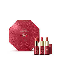 Набор для губ: 3 мини-матовые помады A Holiday Fable Mini Lipstick Kit Kiko оригинал