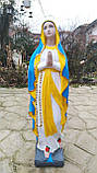 Скульптура Божої Матері 80 см вібробетон (жовто-блакитний колір), фото 5